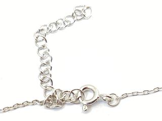 cadena plata 925mm con piedra con circonita 19 2.5cm