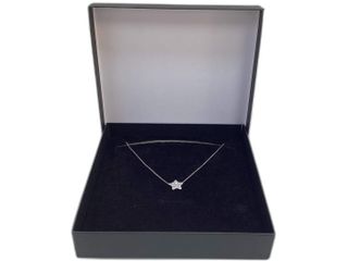 cadena plata 925mm con piedra con circonita 19 2.5cm