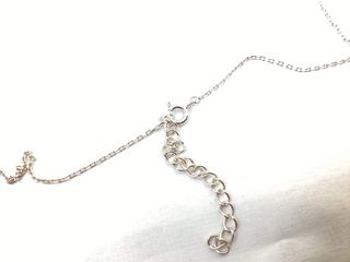 cadena plata 925mm con piedra con circonita 19 2.5cm