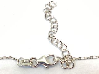 cadena plata 925mm con piedra con circonita 19 2.5cm