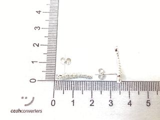 pendientes plata 925mm con piedra con circonita