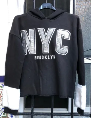 Sudadera Mujer NYC Brooklyn Lentejuelas