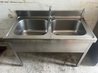 Fregadero industrial 2 senos