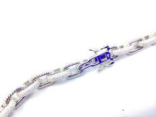 cadena plata 925mm con piedra con circonita 30cm