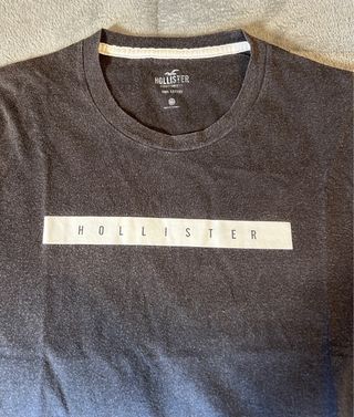 Camiseta Hollister Degradado Negro Azul