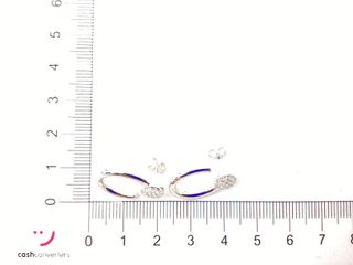 pendientes plata 925mm con piedra con circonita