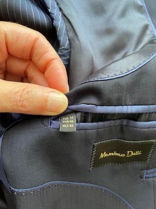 Traje Massimo Dutti Azul Marino Hombre