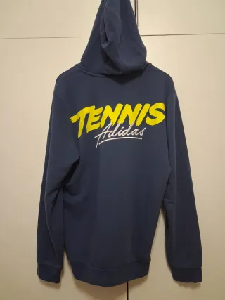 Sudadera Adidas Tennis Hombre Talla L Azul Marino