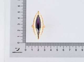 anillo oro 18k con piedra con circonita