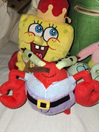 Lote 4 peluches Bob Esponja