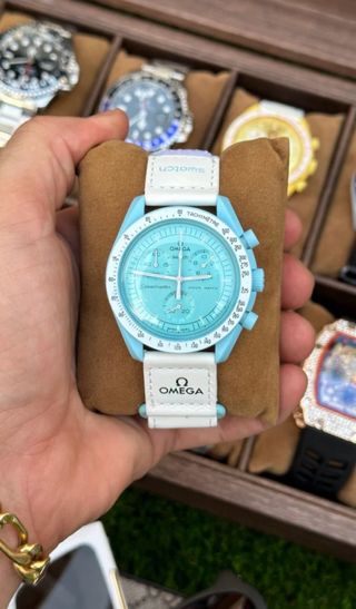 Omega Speedmaster Blanco/Azul