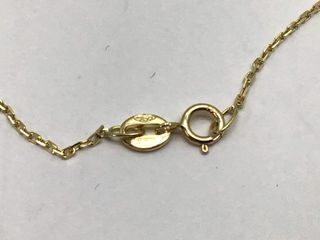 collar oro 18k con piedra con circonita 22cm