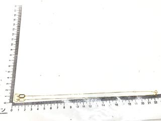 collar oro 18k con piedra con circonita 22cm