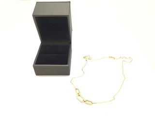 collar oro 18k con piedra con circonita 22cm