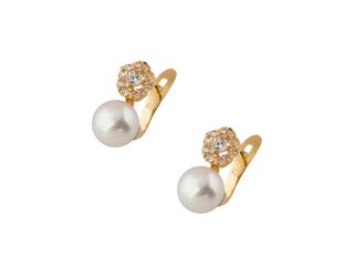 pendientes oro 18k con piedra con circonita