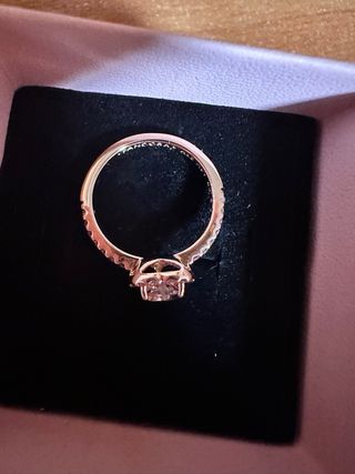 Anillo Pandora Corazón Rosa Oro