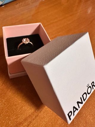 Anillo Pandora Corazón Rosa Oro