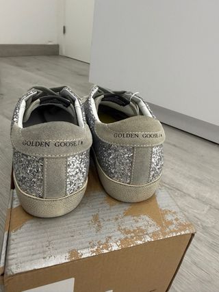Golden Goose Bambas Glitter Beige/Plata