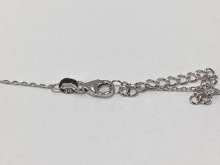 cadena plata 925mm con piedra con circonita 19 2.5cm