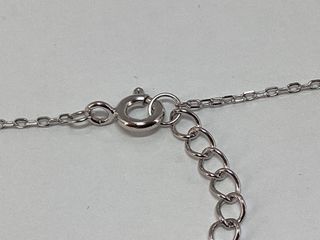 cadena plata 925mm con piedra con circonita 19 2.5cm