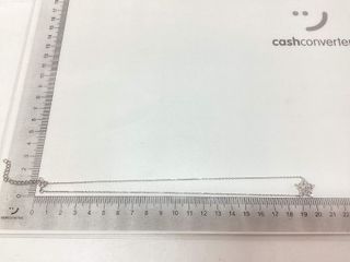 cadena plata 925mm con piedra con circonita 19 2.5cm