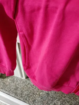 Felpa con cappuccio Adidas fucsia ragazza