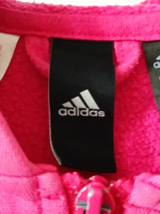 Felpa con cappuccio Adidas fucsia ragazza