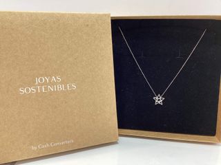 cadena plata 925mm con piedra con circonita 19 2.5cm