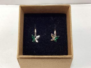 argollas plata 925mm con piedra con circonita