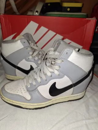 Nike Dunk High Wedge Grises Blancas