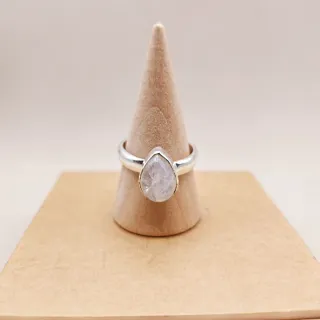 Anillo Plata Piedra Luna Ajustable