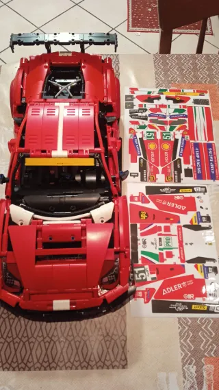 Blocchi Technic Ferrari 488 GTE scala 1/10 1684 pz