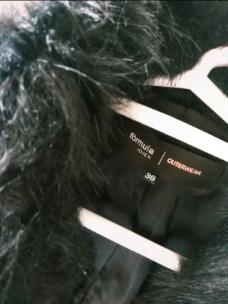 Chaquetón Pelo Sintético Negro