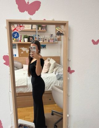 Vestido fiesta elegante negro