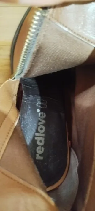 Botines de piel marrones talla 40