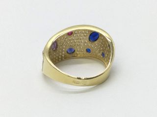 anillo oro 18k con piedra con circonita