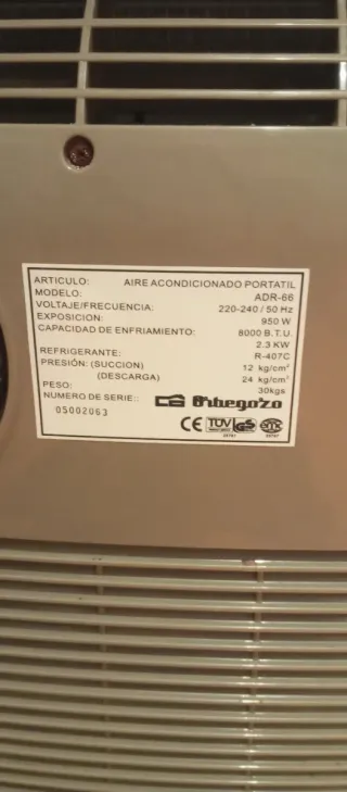 Aire Acondicionado Portátil Orbegozo