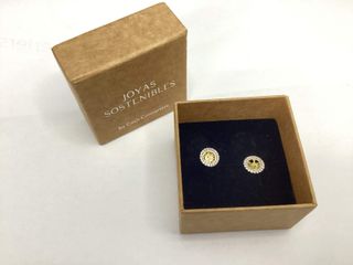 pendientes oro 18k con piedra