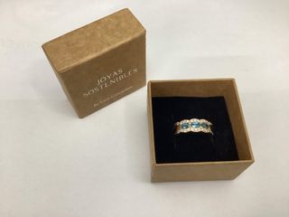 anillo oro 18k con piedra con circonita