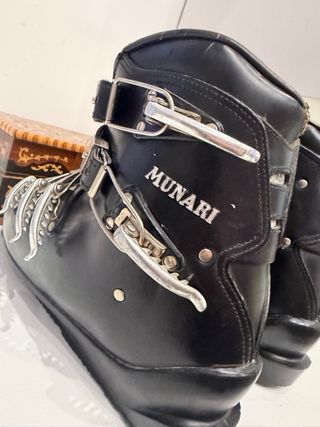 Scarponi sci MUNARI neri fibbie metallo