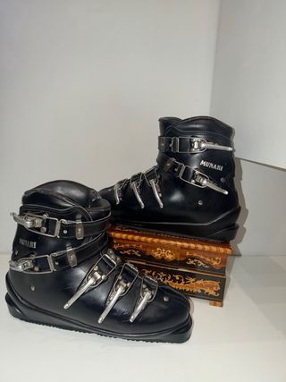 Scarponi sci MUNARI neri fibbie metallo