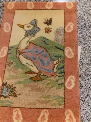 Alfombra infantil de tela con pato