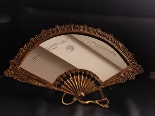 Espejo Abanico Bronce Vintage