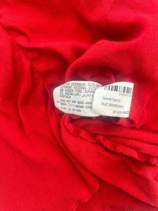 Top Zara Rojo Hombros Descubiertos