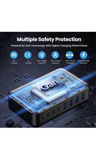 Cargador USB C GAN III 200W 8 Puertos