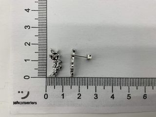 pendientes plata 925mm con piedra con circonita