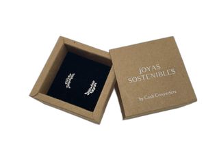 pendientes plata 925mm con piedra con circonita