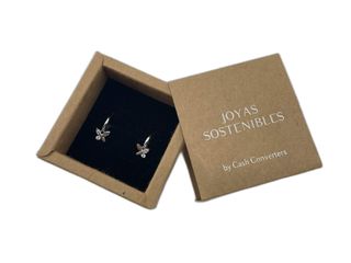 argollas plata 925mm con piedra con circonita