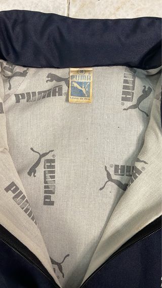 Chaqueta Puma Vintage90s azul marino y rojo