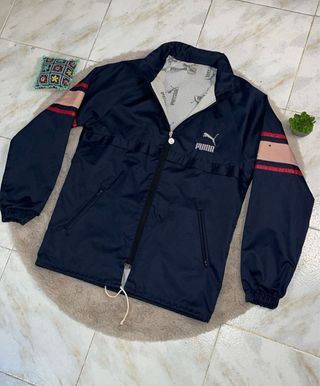 Chaqueta Puma Vintage90s azul marino y rojo